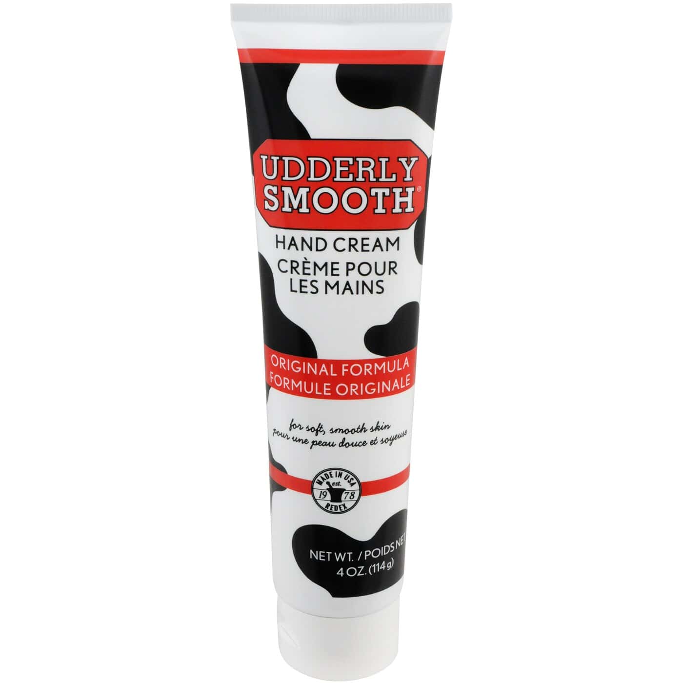 Udderly Smooth Hand Cream bilingual Canadian 114 g tube