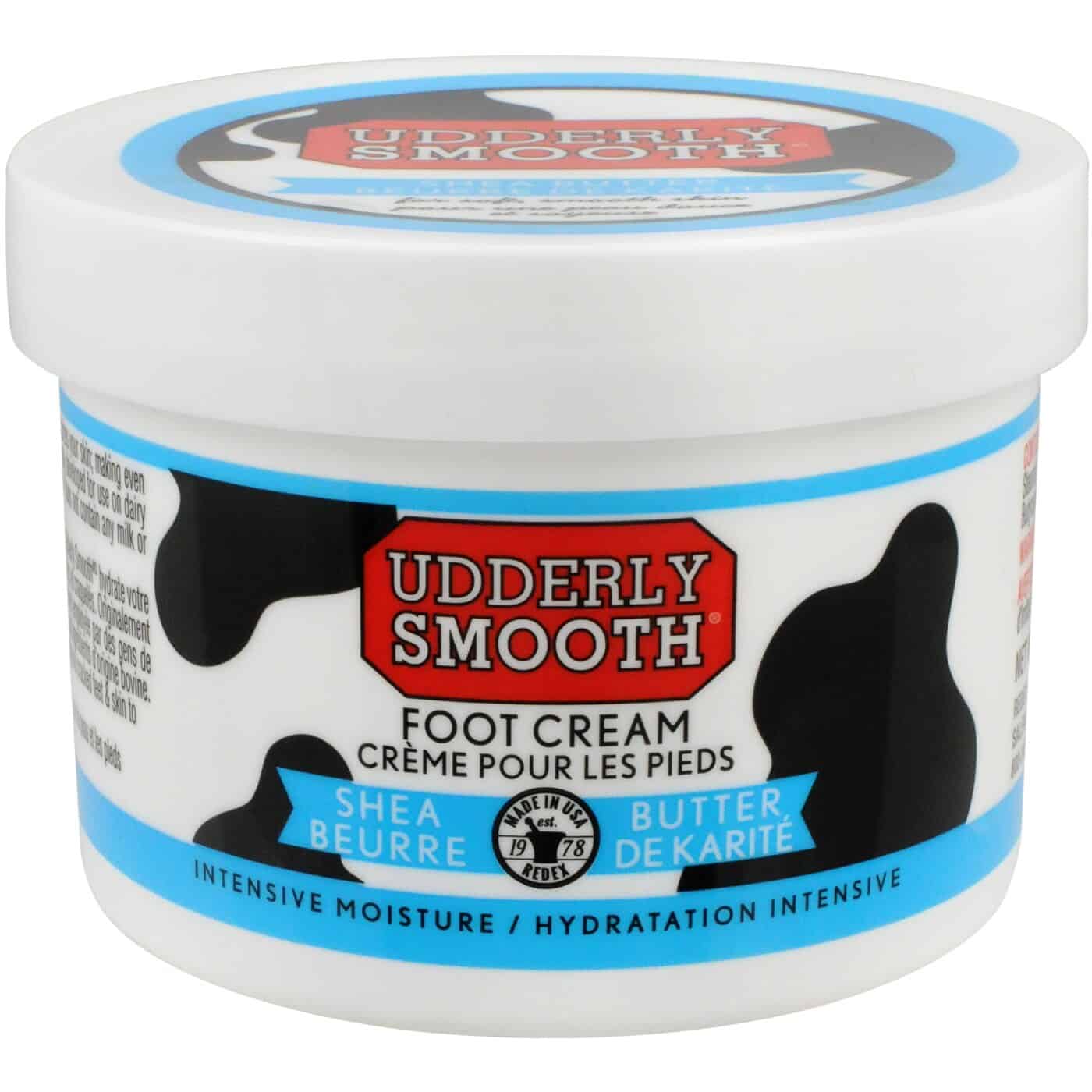Udderly Smooth Shea Butter Foot Cream bilingual Canadian 227 g jar